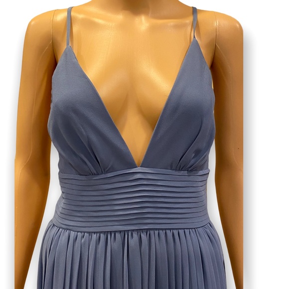 Lulus Depths of My Love Dusty Blue Maxi Dress size M - Picture 4 of 9